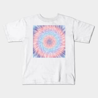 Pink, blue, and purple tie dye circle. Kids T-Shirt